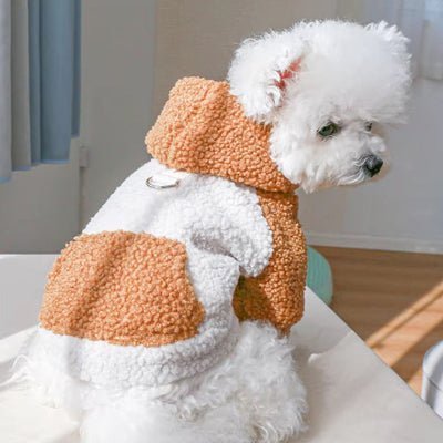 caramel chien manteau hoodie