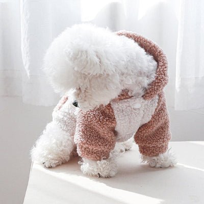 pink chien manteau hoodie