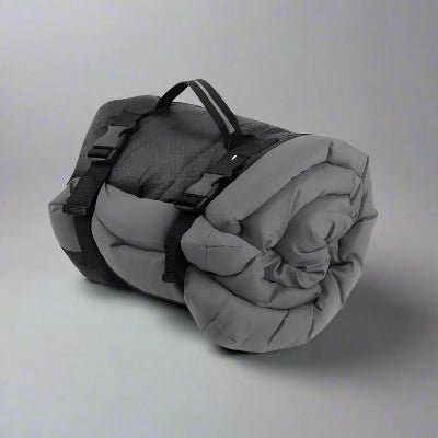 coussin chien portable gris
