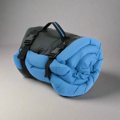 coussin chien portable bleu