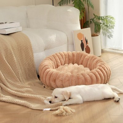 doux coussin chien rond chaud