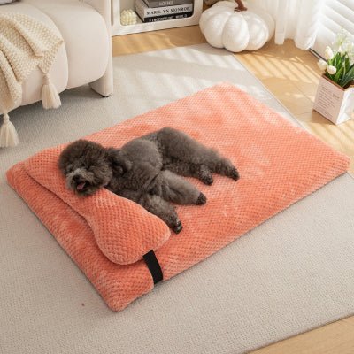 joli coussin dehoussable chien rose