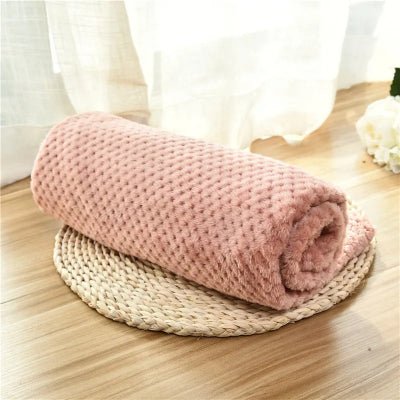 couverture chien rose