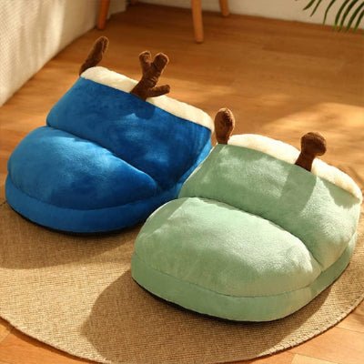 lit chien niche chaussons