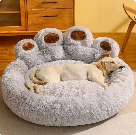 Lit pour Chien - FluffyDogBed™ - Gris - Chien Ravi