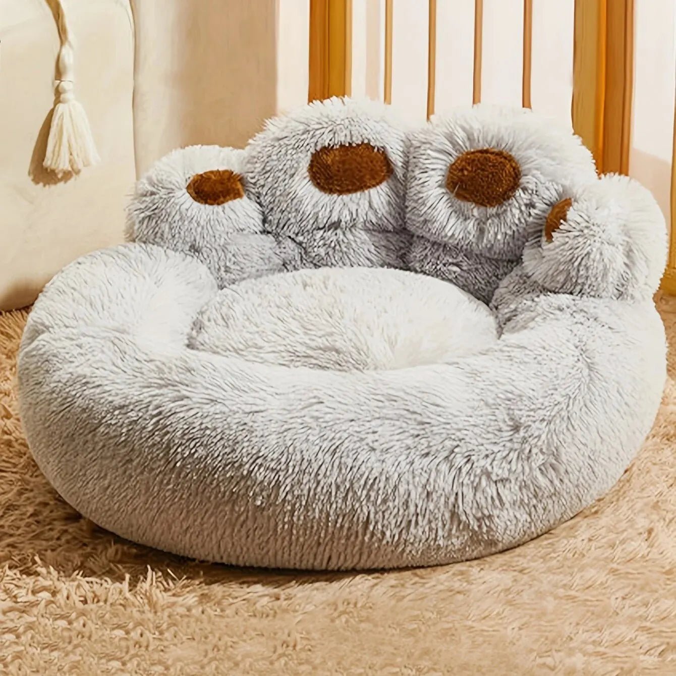 Lit pour Chien - FluffyDogBed™ - Gris - Chien Ravi
