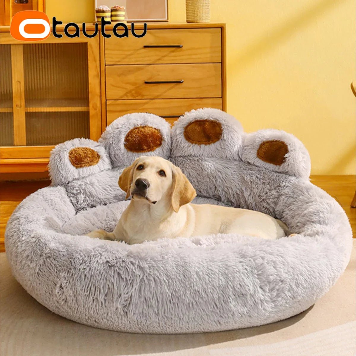 Lit pour Chien - FluffyDogBed™ - Gris - Chien Ravi