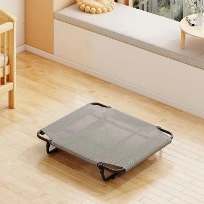 lit pour chien sureleve gris