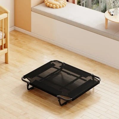 lit pour chien sureleve noir