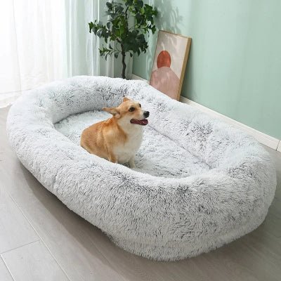 moelleux lit pour chien xxl gris degrade