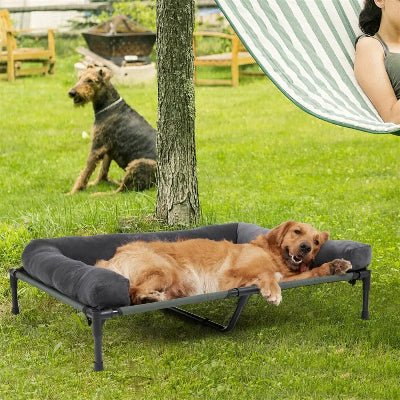 lit sureleve pour chien avec traversin rembourre