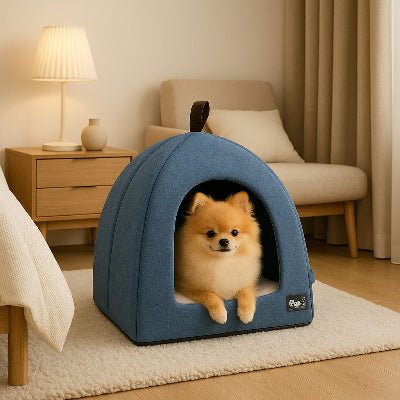 jolie petite niche chien caverna