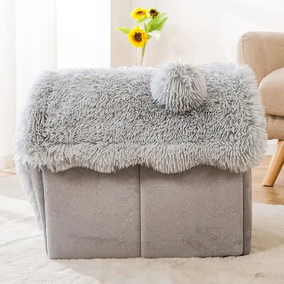 niche chien plushy grise