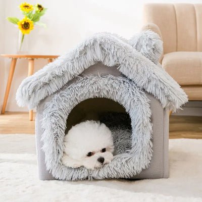 confortable niche chien plushy interieur