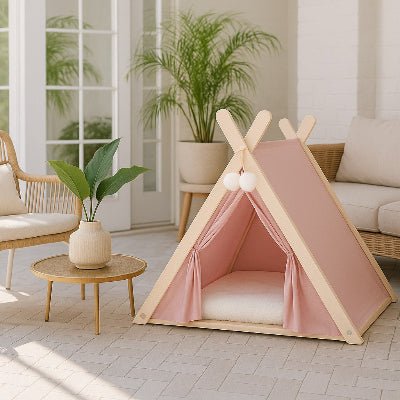 niche pour chien interieur tipi rose