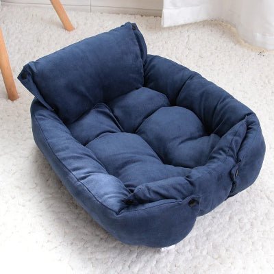 joli panier chien polyvalent bleu