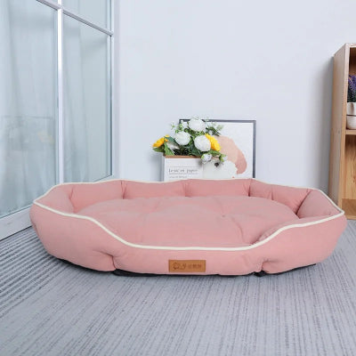 panier pour grand chien beige