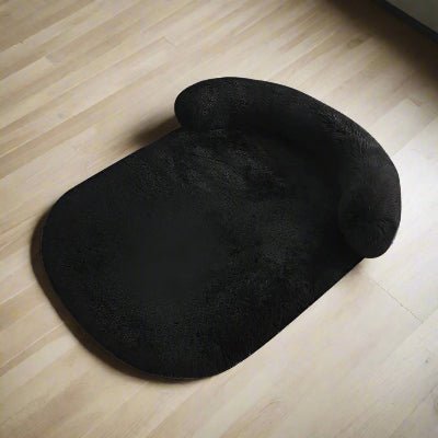 tapis pour chien luxueux noir