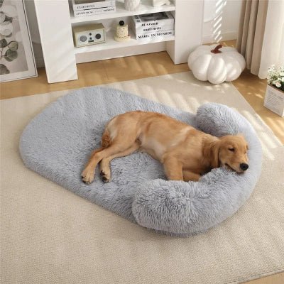 tapis pour chien luxueux gris clair