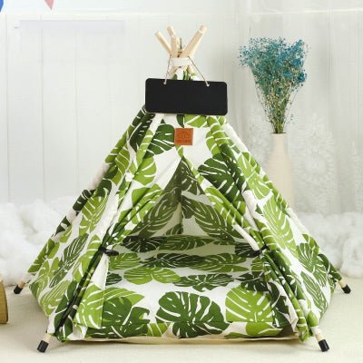 tente pour chien verte