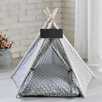 tente pour chien grise