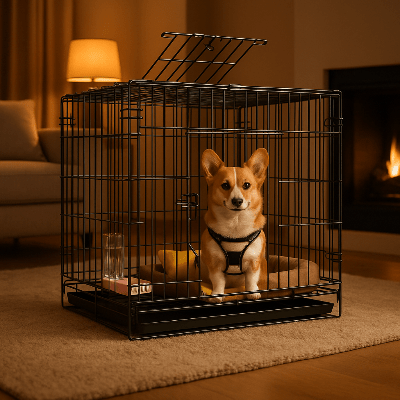 jolie-cage-pour-chien-pliable