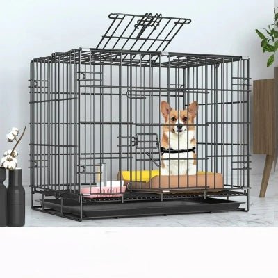 cage-pour-chien-pliable-noire