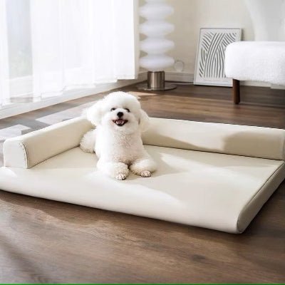 elegant canape pour chien cuir