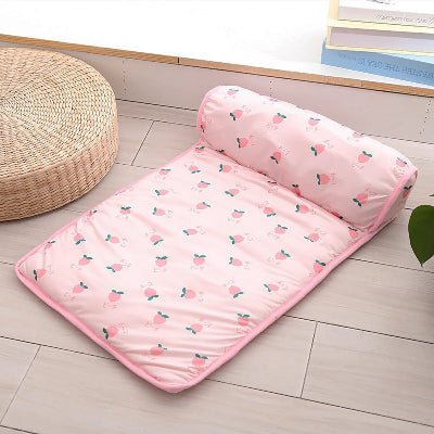 chien tapis rafraichissant rose peche