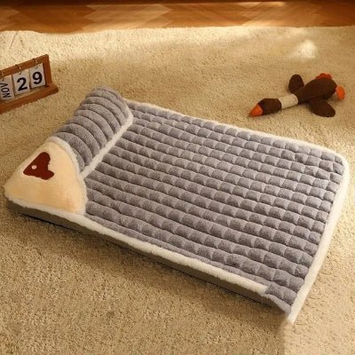 beau coussin chien dehoussable gris