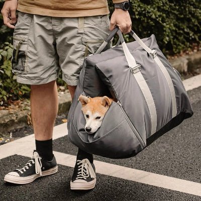 coussin dehoussable pour chien poignees transportable