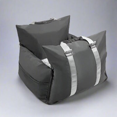 coussin dehoussable pour chien gris fronce