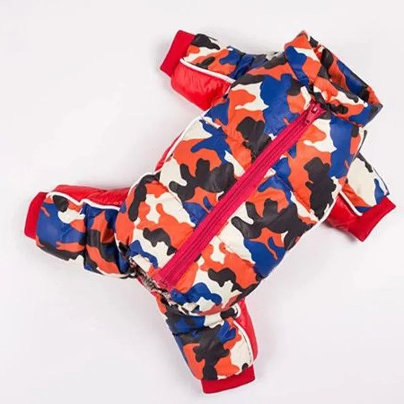 Doudoune pour Chien - WarmJacketDog™ - Camouflage Rouge - Chien Ravi