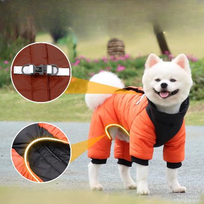 Doudoune pour Chien - WarmJacketDog™ - Orange - Chien Ravi