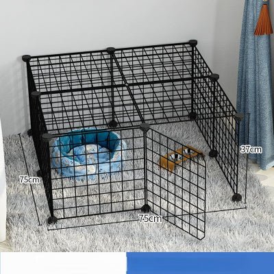 enclos-pour-chien-deux-colonnes-deux-rangées-toit