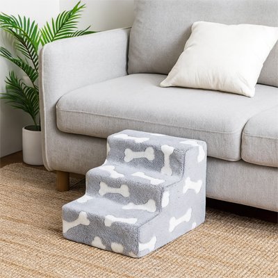 Escalier chien bony gris os blanc