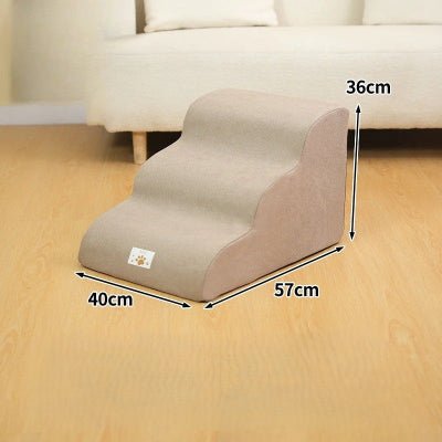 escalier pour chien confortstep gris taupe trois marches