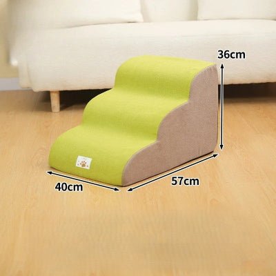 Escalier pour chien confortstep vert anis trois marches