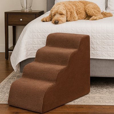 Escalier pour chien seniorstep marron