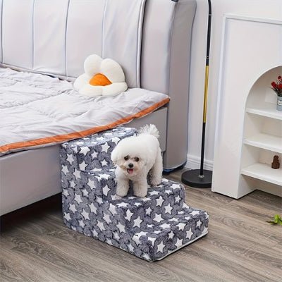 escaliers-chien-gris