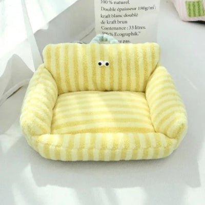 adorable fauteuil pour chien jaune