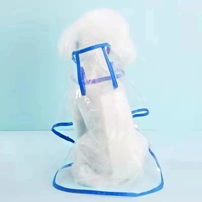 impermeable chien clair bleu