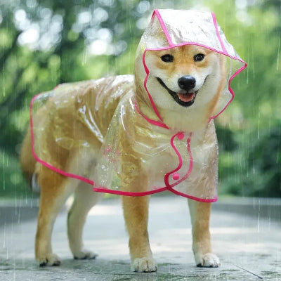 impermeable chien clair rose