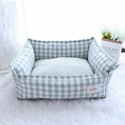 Lit pour chien Plaid vert