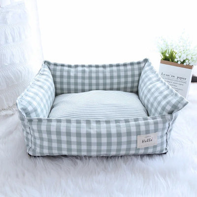 Lit pour chien Plaid vert