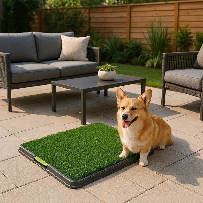 litiere pour chien corgy terrasse