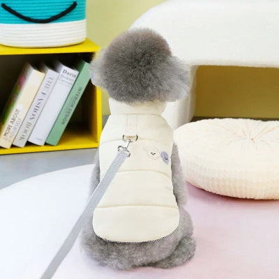 manteau chien pastel beige