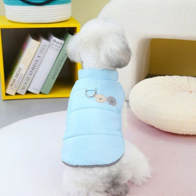 manteau chien pastel bleu