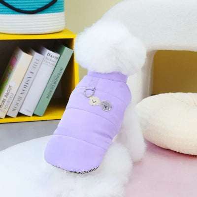manteau chien pastel violet