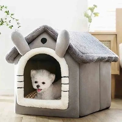bichon niche chien interieur maisonnette